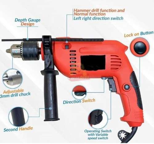 550W Hamer Impact Drill with Accessories