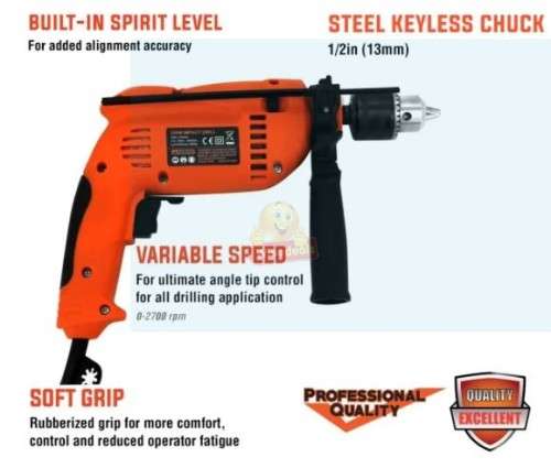 550W Hamer Impact Drill with Accessories