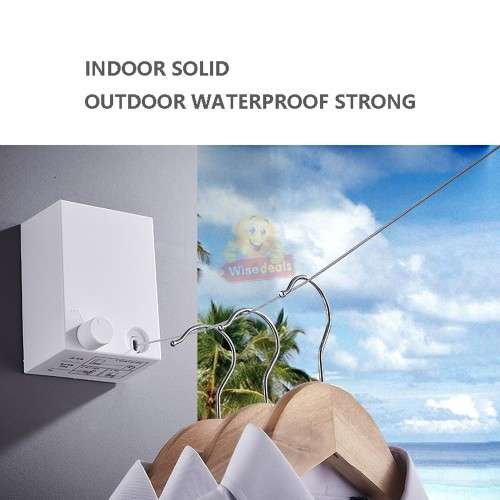 4.2M Handy and Heavy-duty Retractable Clothesline for Indoor & Oudoor use