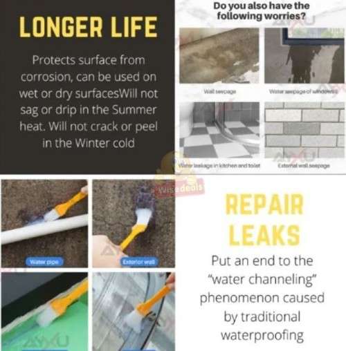 Waterproof Transparent SEALER, The Perfect Solution for All Your Leakage Needs - START R1 ONLY