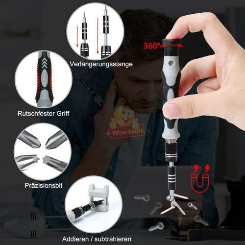 115 in 1 Magnetic Precision Screwdriver Set, Made of Chrome-Vanadium Steel