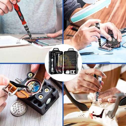 115 in 1 Magnetic Precision Screwdriver Set, Made of Chrome-Vanadium Steel