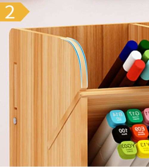 Multi-Function Wooden Desk Organizer and Free Phone Holder