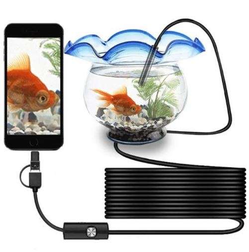 3-in-1 Endoscope Camera with 6 Bright LED Lights