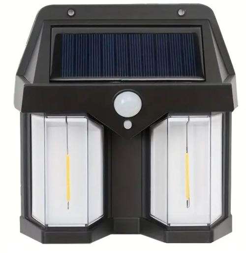 Tungsten Waterproof Solar Motion Wall Light with Rechargeable Solar Battery and 3 Setting Modes