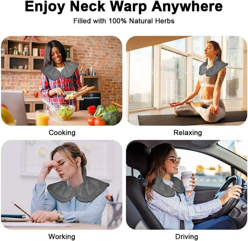 Rapid Relief Neck & Shoulder Wrap get rid of Stress, Strain, Tension and Pain, Hot or Cold