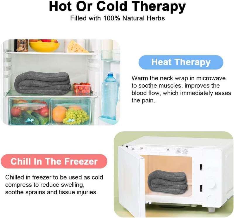 Rapid Relief Neck & Shoulder Wrap get rid of Stress, Strain, Tension and Pain, Hot or Cold