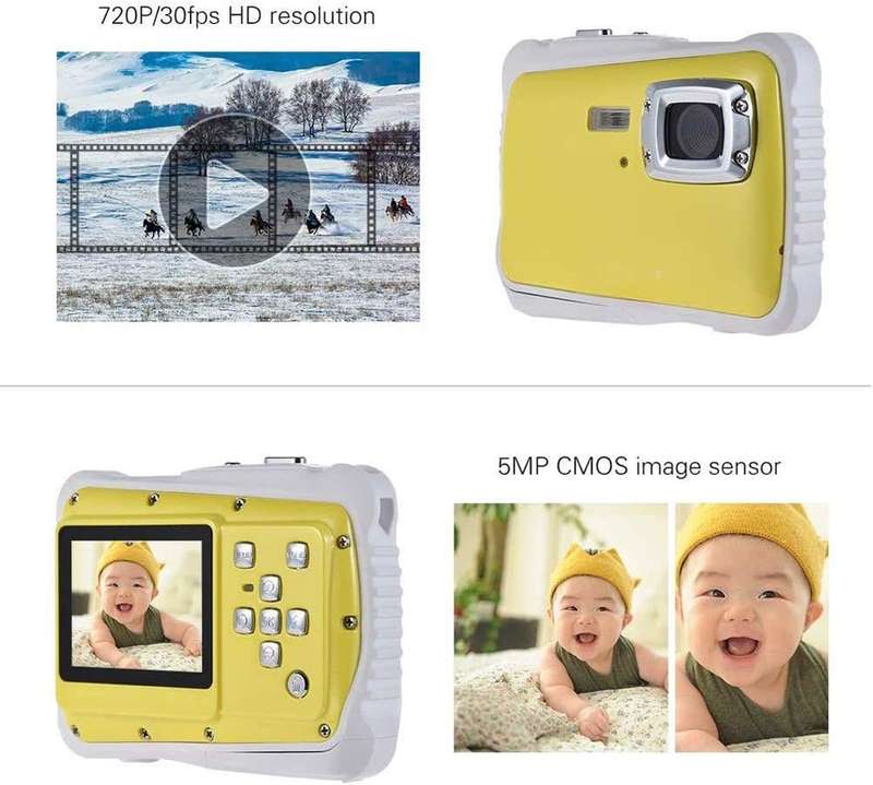 2` Digital Camera for Kids, 12 MP, 8 X Digital Zoom, Take Photos, Make Videos, Support SD Card