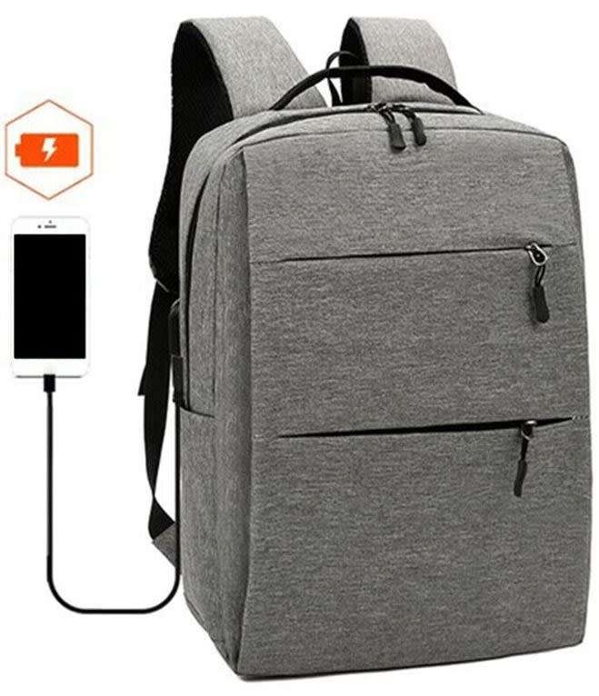 3 Piece Backpack Set, Large Backpack with USB Port and Cable to Charge Devices, Sling and Hand Bag