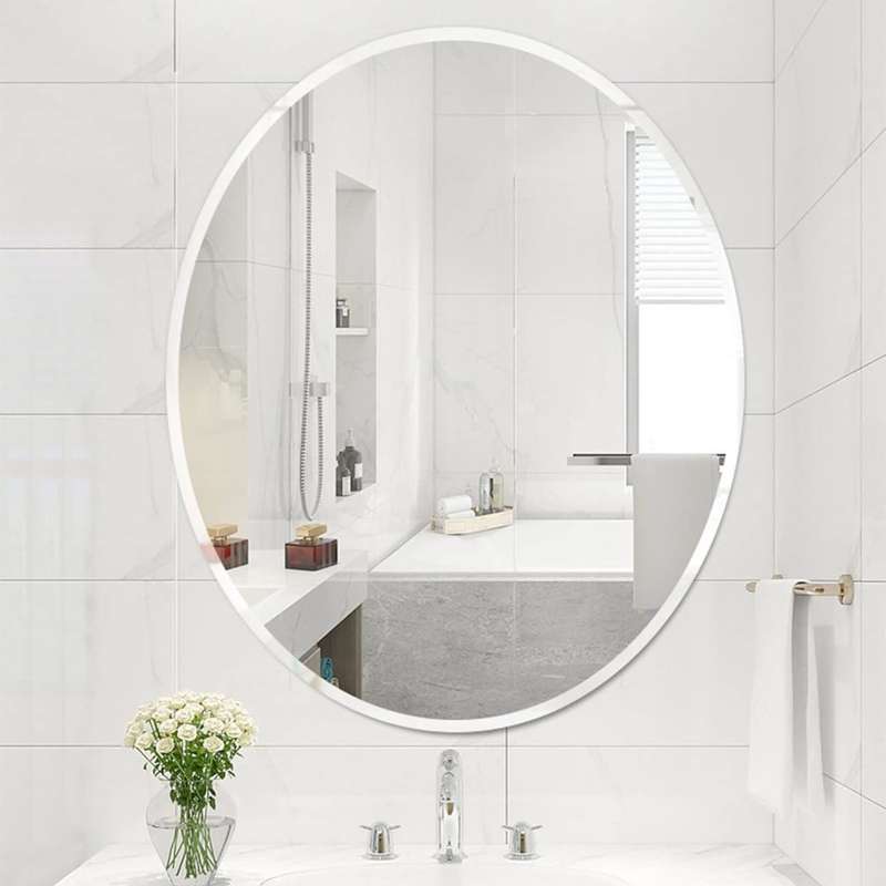 Oval Mirror, Flexible, Waterproof and Self-Adhesive