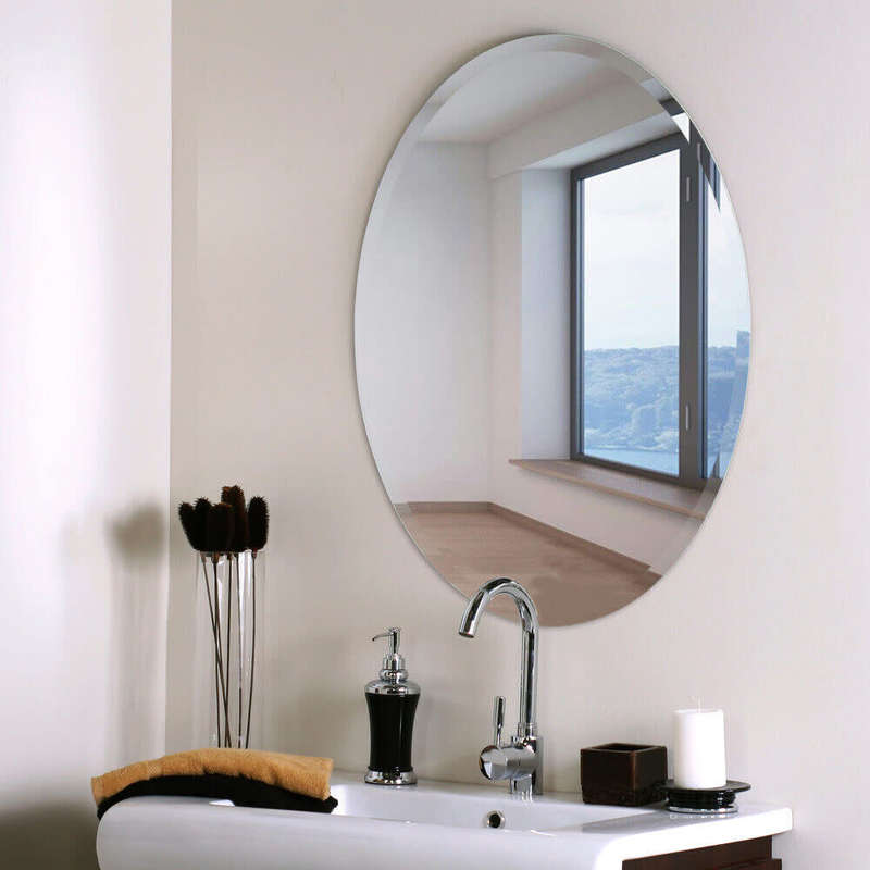 Oval Mirror, Flexible, Waterproof and Self-Adhesive