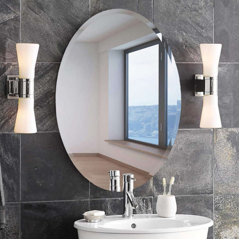 Oval Mirror, Flexible, Waterproof and Self-Adhesive