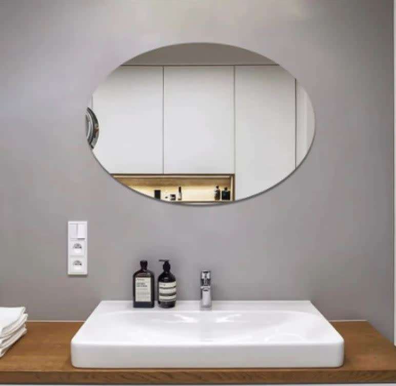 Oval Mirror, Flexible, Waterproof and Self-Adhesive