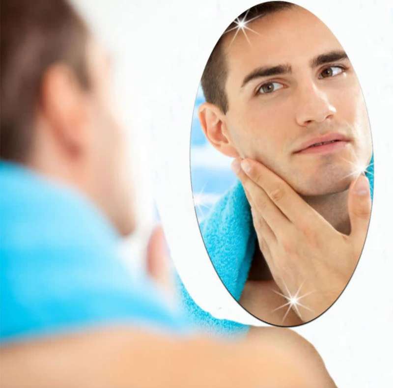 Oval Mirror, Flexible, Waterproof and Self-Adhesive