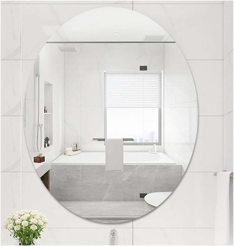 Oval Mirror, Flexible, Waterproof and Self-Adhesive