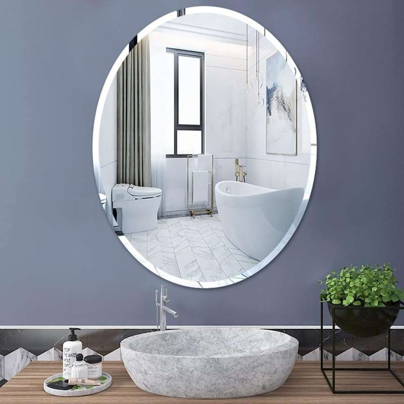 Oval Mirror, Flexible, Waterproof and Self-Adhesive