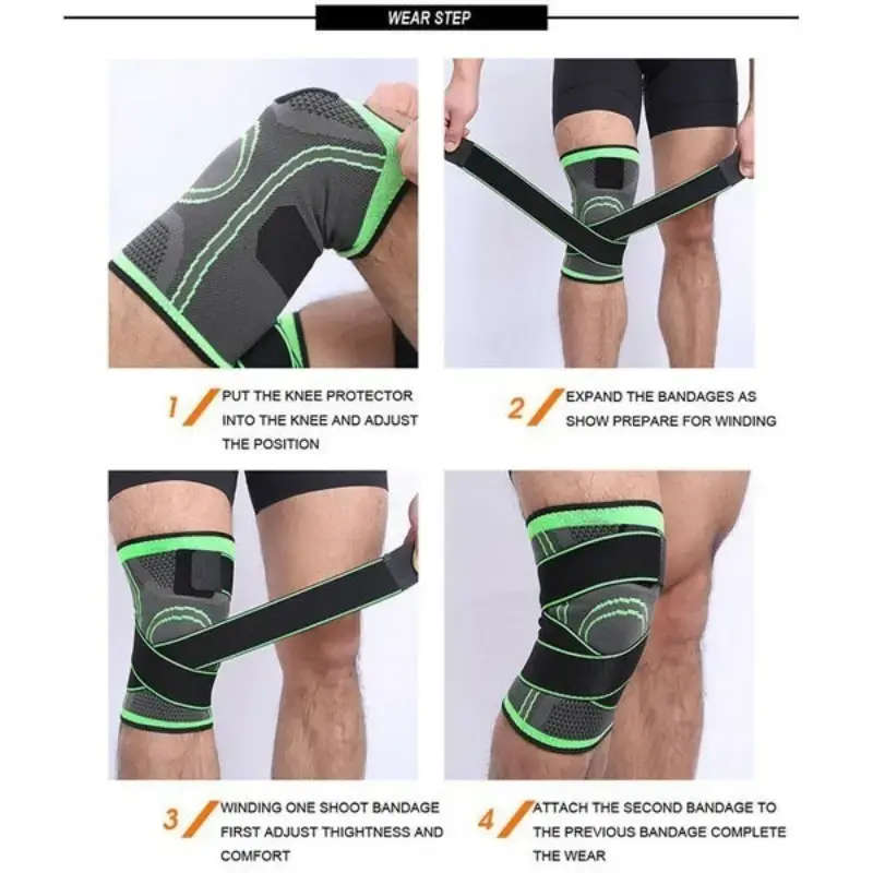 Adjustable Double Strap Knee Brace, Enhanced Blood Circulation and support Knee and Leg Muscles