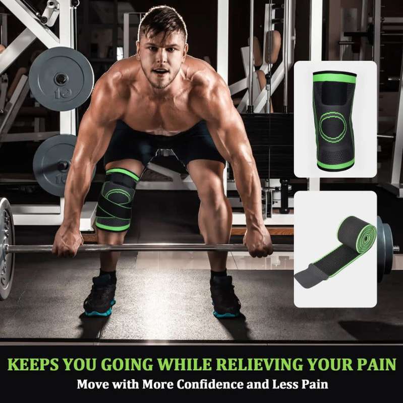 Adjustable Double Strap Knee Brace, Enhanced Blood Circulation and support Knee and Leg Muscles