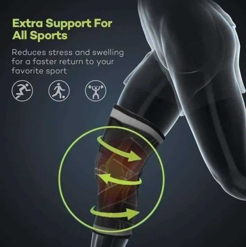 Adjustable Double Strap Knee Brace, Enhanced Blood Circulation and support Knee and Leg Muscles