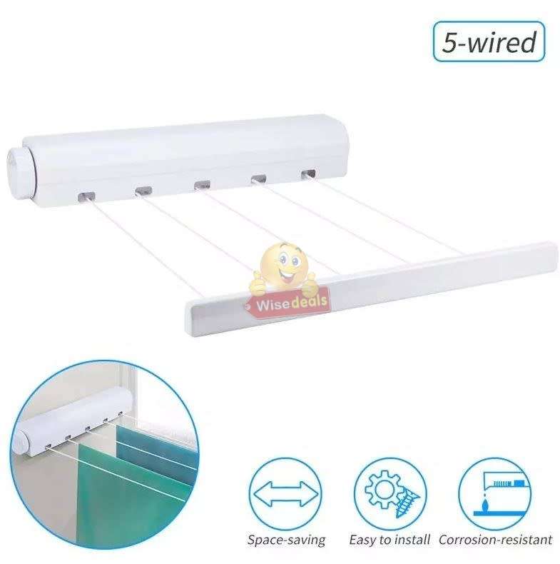 5 Line 3.75m Retractable Clothing Dryer with Automatic Bracket
