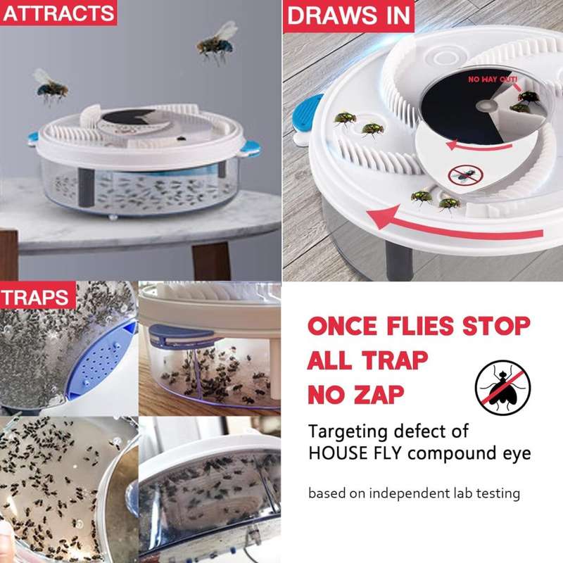 Electric Fly Catcher, Safe, User-Friendly and Easy to Clean