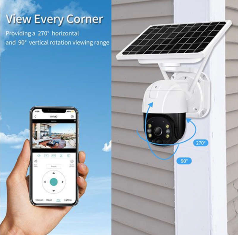 4G Waterproof IP WIFI SOLAR Camera, Day and Night Vision, Two-Way Audio