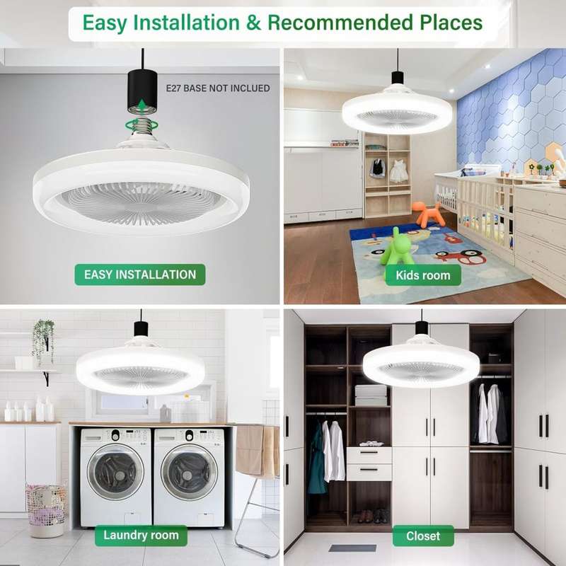 30W LED Light with Build-in Fan with 3 Speed Settings