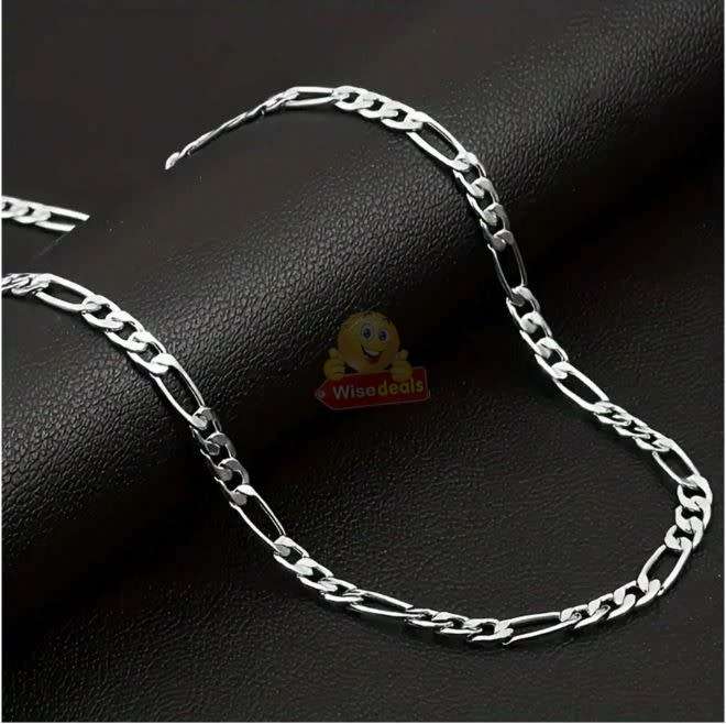 304 Stainless Steel Y-shaped Men`s Chain, 66cm, Figaro Chain in a Complimentary Gift Box