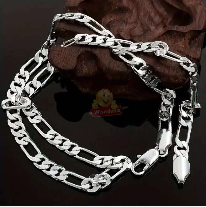 304 Stainless Steel Y-shaped Men`s Chain, 66cm, Figaro Chain in a Complimentary Gift Box