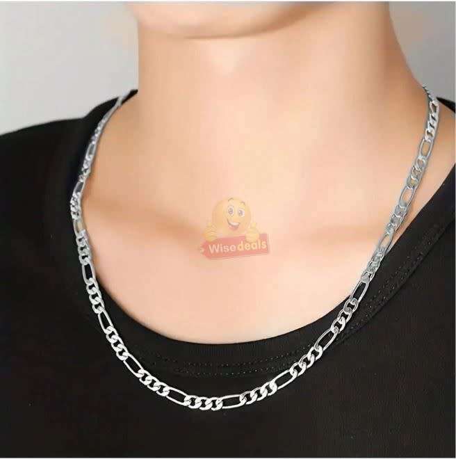 304 Stainless Steel Y-shaped Men`s Chain, 66cm, Figaro Chain in a Complimentary Gift Box