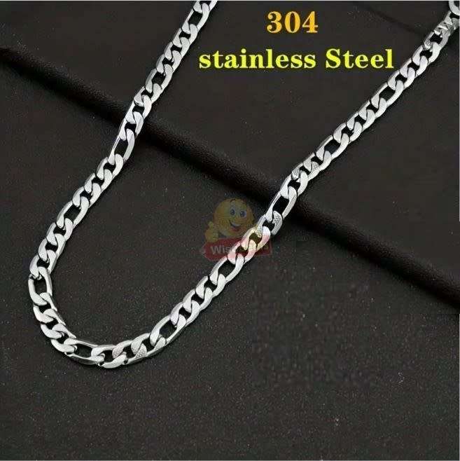 304 Stainless Steel Y-shaped Men`s Chain, 66cm, Figaro Chain in a Complimentary Gift Box