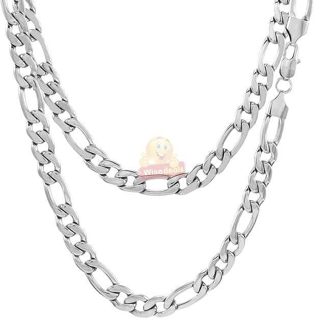 304 Stainless Steel Y-shaped Men`s Chain, 66cm, Figaro Chain in a Complimentary Gift Box