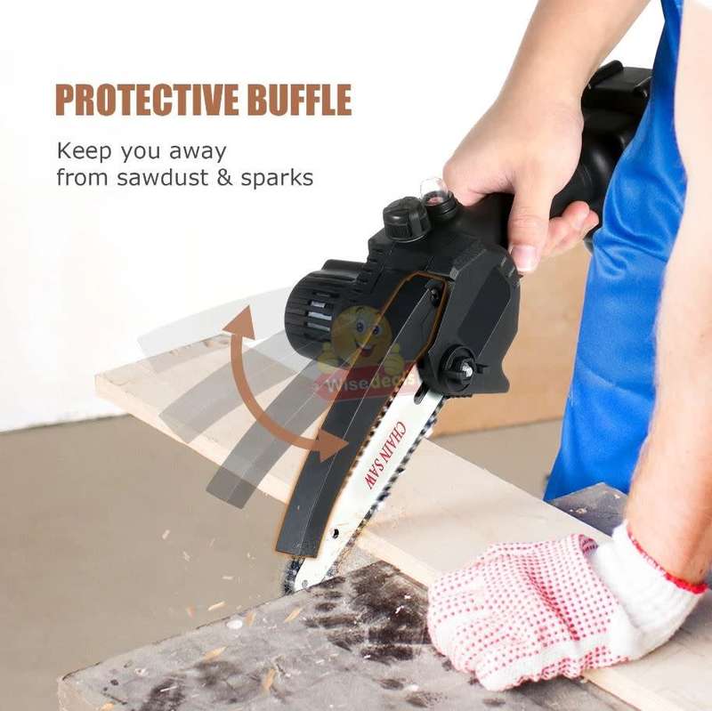 550W Cordless Chainsaw with 24V Lithium Battery, Wrench, Screwdriver & Charger