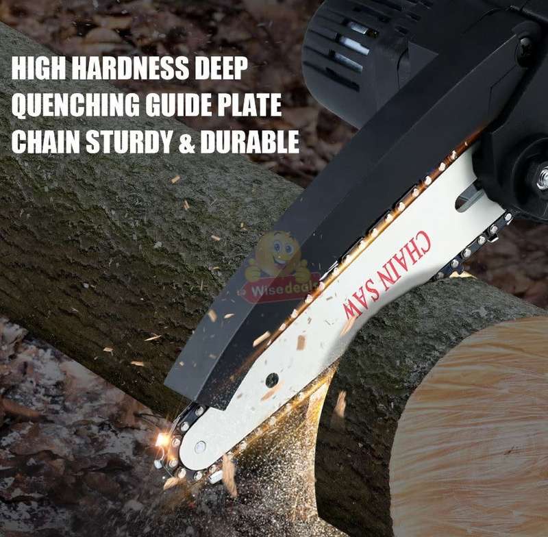 550W Cordless Chainsaw with 24V Lithium Battery, Wrench, Screwdriver & Charger