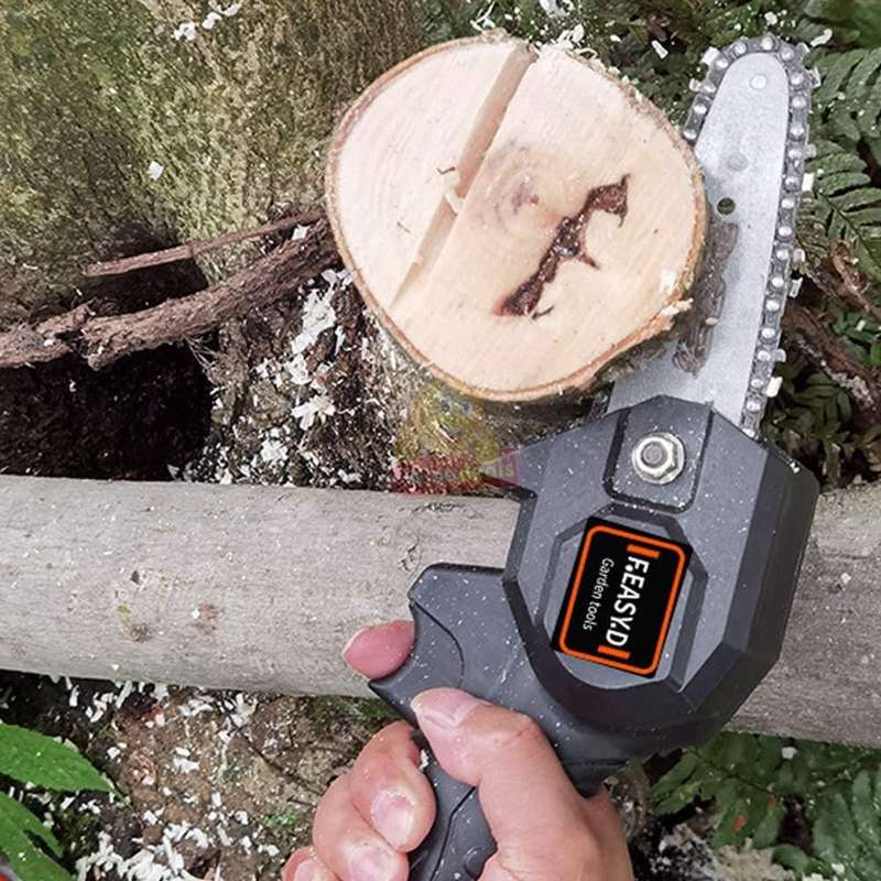 550W Cordless Chainsaw with 24V Lithium Battery, Wrench, Screwdriver & Charger