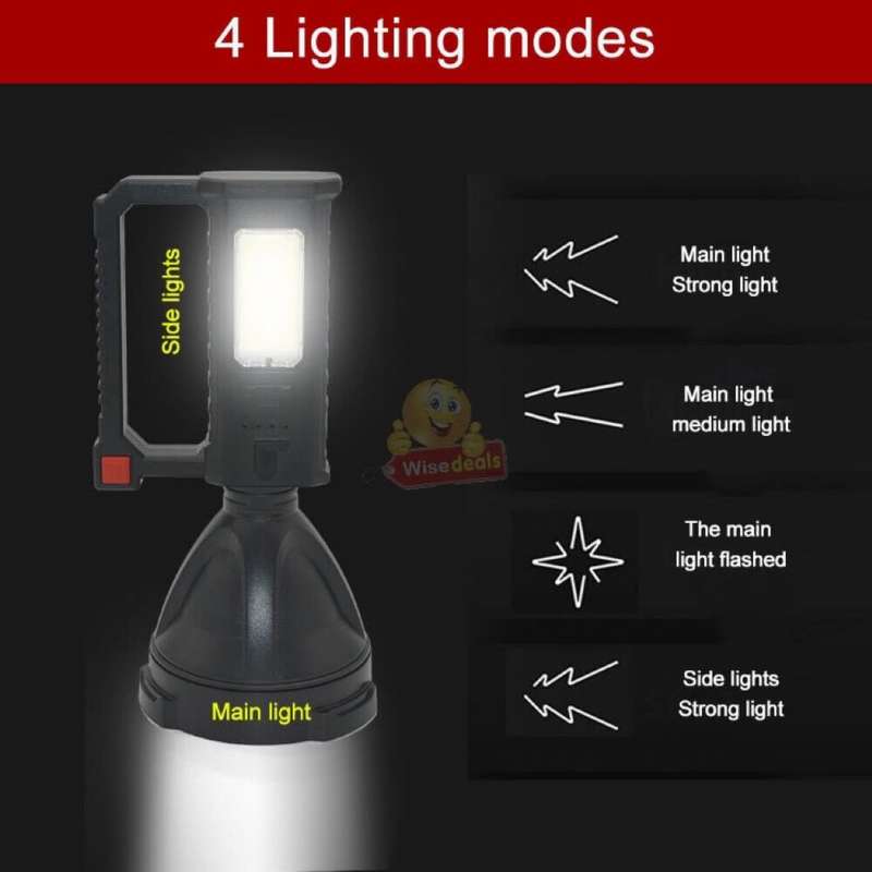 Super Far Distance LED Search and Flash Light and Tripod, USB Interface, Mobile Power Bank