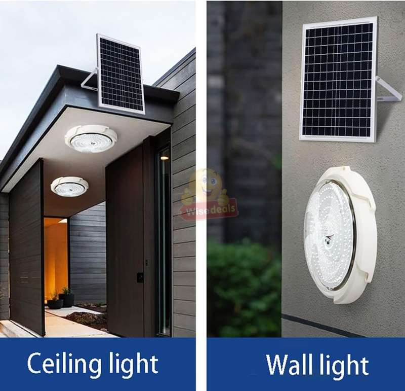 40W Ceiling Light for Indoor or Outdoor use with Solar Panel and Remote Control