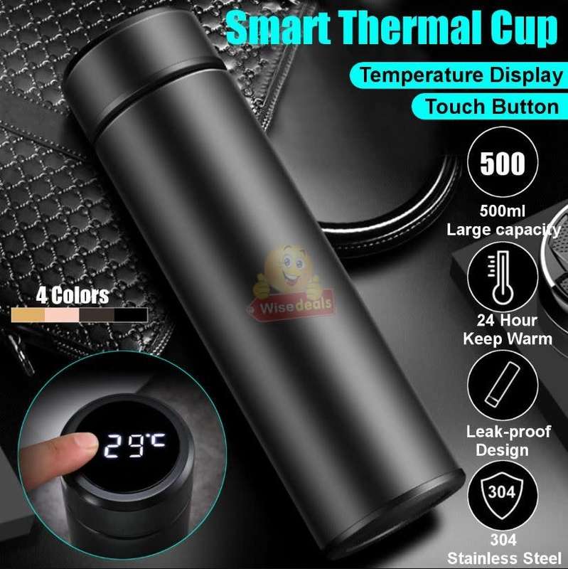 Smart Temperature LED Display Thermal Flask, Leak-Proof and 304 Stainless Steel