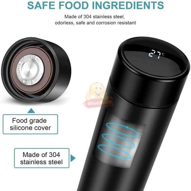 Smart Temperature LED Display Thermal Flask, Leak-Proof and 304 Stainless Steel