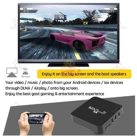 4K MXQ Pro 5G Android TV Box, Android 11.1 4G + 32G