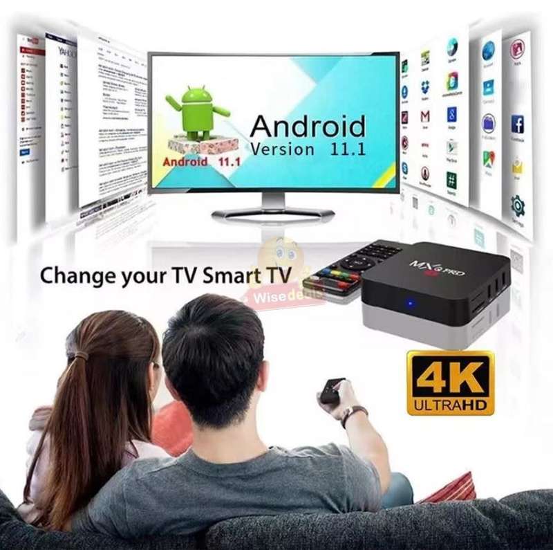 4K MXQ Pro 5G Android TV Box, Android 11.1 4G + 32G