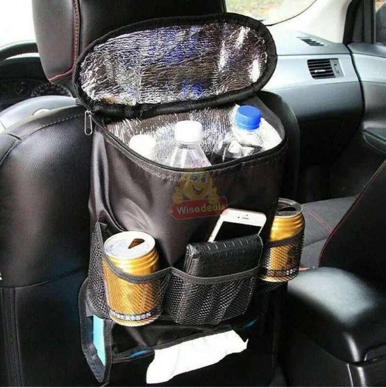 Back Seat Cooler Organizer, Waterproof with Mesh & Tissue Box Holder - START R1 ONLY