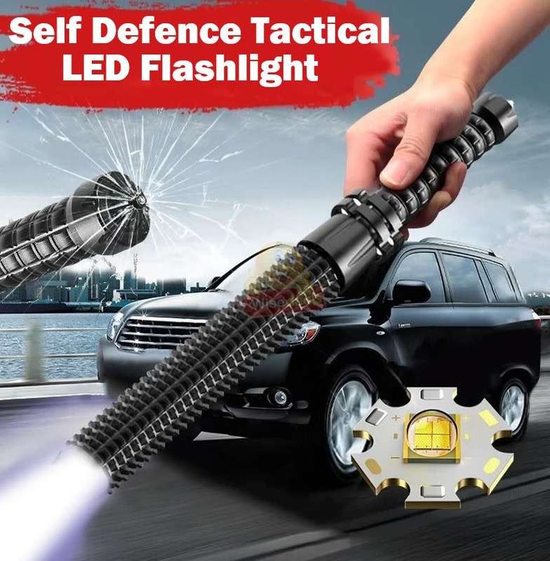 Tactical Outdoor Self-Defence LED Flashlight, Rechargeable, Waterproof, USB Charging - START R1 ONLY
