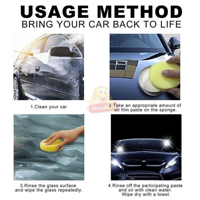 Glass Oil Film Remover Paste  Car Windshield Agent and all other glass