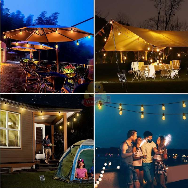 SOLAR Waterproof 5M 10 X Bulbs LED String Lights for Indoor, Outdoor and Commercial use - START R1