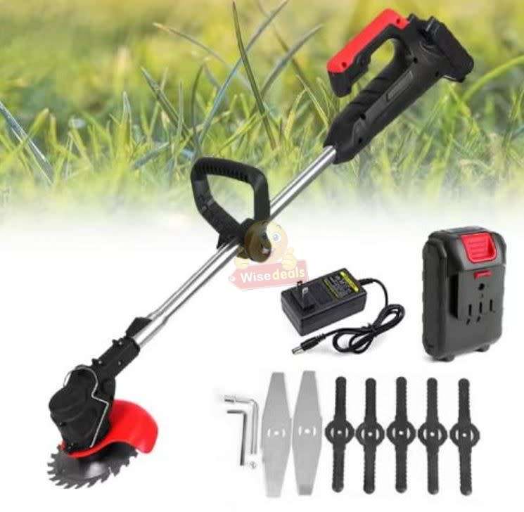 24V Lithium Battery Rechargeable Wireless Lawn Mower and Grass Cutter with lots of Accessories