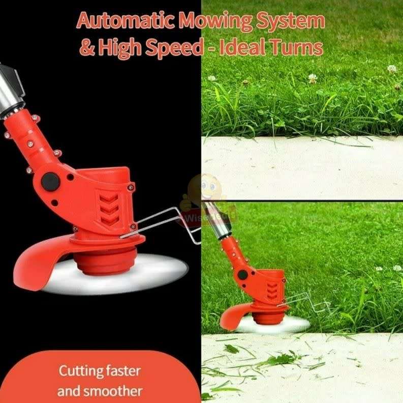 3 in 1 Cordless 12V Lawn Mower and Grass Cutter with Lithium Battery , Extendable and Foldable