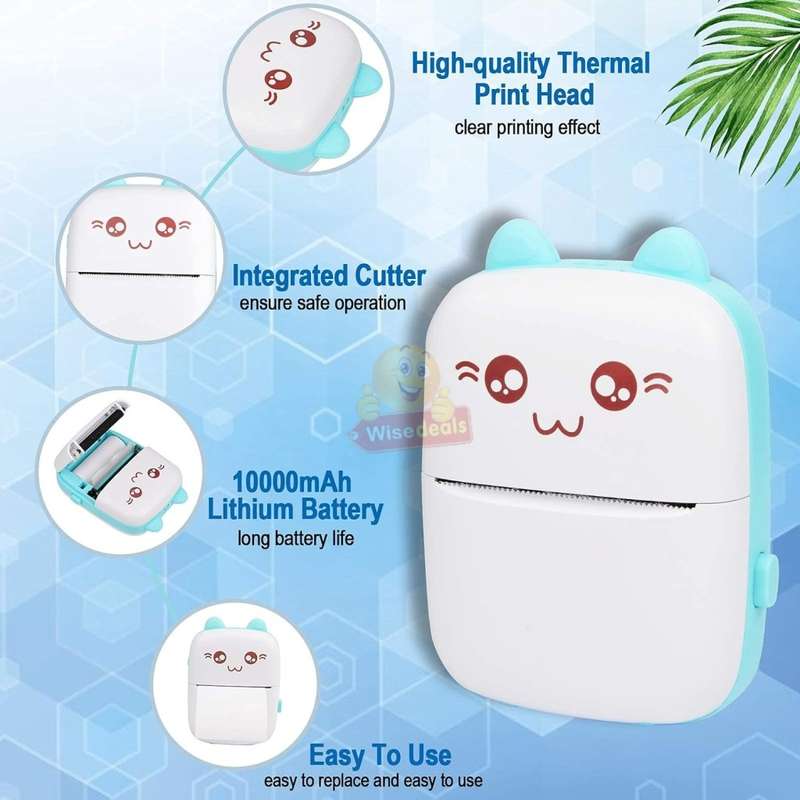 Bluetooth Thermal Printer APP for Android and Ios, Built-in Rechargeable Battery