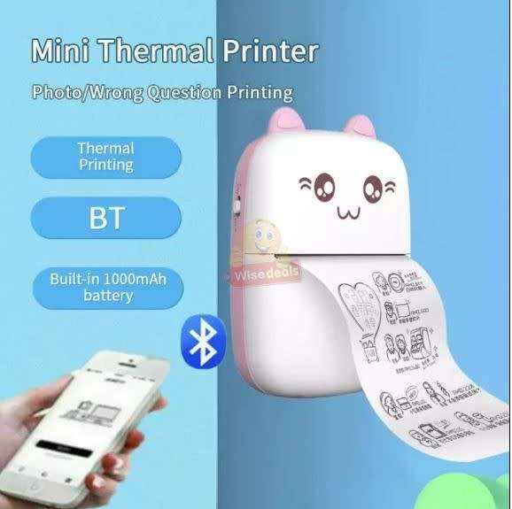 Bluetooth Thermal Printer APP for Android and Ios, Built-in Rechargeable Battery