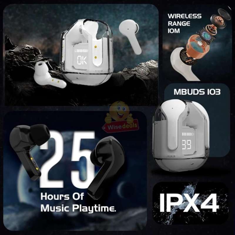 Ultrapods Max TWS True Wireless Headphones, LED Display, HiFi Stereo Sound, Fast Charging etc.